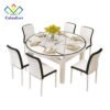 Modern Design Tempered Glass Desktop Home Dining Table CEDT010 for 1-6 People 3