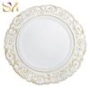 New style charger plates plastic wedding plates with gold 3