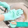 Brush Cleaning Glove, Washing Dish Rubber Glove, Silicone Rubber Dishwashing Glove 3