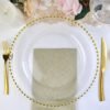 wholesale 13 inch clear round gold glass beaded charger plates for wedding underplate decoration 3