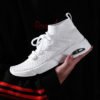 Men white color light weight fashion breathable running sports shoes 3