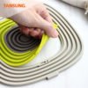 Reusable custom extra large extra thick food grade silicone non slip heat resistant kitchen pot cup mat 3