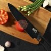 Amazon hot set black titanium design chefs knife coating 8 Inch Non-Stick Black Titanium kitchen knife 3