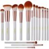 BS-MALL 15PCS White Make Up Brush Kits Cosmetic Tools OEM available Makeup brushes set 3