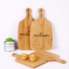 Ecoboom Small ODM Custom Logo Label 100% Natural Degradable Bamboo Cutting Kitchen Board with Handle 3