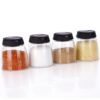 Small cylinder glass spice jar set for herb and salt 3