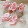 Soft Pink Crown Jewelry Sequin Diamond Baby Crib Shoes and Crystal Headband Personalized Glam Baby Pacifier Keepsake Gift Set 3