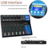 GAX-UF7 7 Channel USB Digital Microphone Sound Mixer Console Professional Karaoke Audio Mixer Amplifier with bluetooth 3