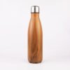 Wood grain 17oz 500ml cola shaped stainless steel double walled chilly water thermos bottle vacuum flask keep cold for 24hrs 3