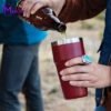 30oz oem reusable campfire double wall vacuum 304# stainless steel beer drinking thermal cup mug with straw 3