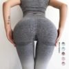 Yoga Fitness Workout Clothes Seamless High Waist Ladies Gym Pants Leggings 3