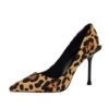 925-2 Sexy nightclub skinny pumps high heels with a narrow heel pointed toe suede leopard print heels 3