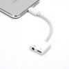 Noiseless 2 in 1 for lightning to 3.5mm headphone jack audio charge adapter for iphone 7 8 X 3
