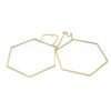 Customized Eco-friendly DIY hanging brass material hexagon wall sticker mirror 3