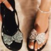 Best selling pinch bow jelly sandals and slippers fashion women's diamond slippers 3