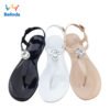 New Design Rhinestone Flat Jelly Shoes Summer Fashion Women Sandals 3
