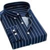 Hot Sale Wholesale Plus Size 5XL Good Quality Business Office Striped Dress Long Sleeve Shirts For Men 3