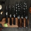 Free Shipping 7cr17mov High Carbon Stainless Steel Damascus Vein 6pcs Japanese Style High Quality Chef Kitchen Knife Set 3