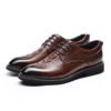 Crocodile grain black genuine leather oxfords mens dress shoes 3