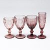 Antiqu green goblet rubi red wine glass brandi crystal glassware amber water goblet stemware for wedding and event 3