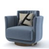 high quality modern leather corner single sofa chair Italian style home living room furniture one seat leather sofa set 3