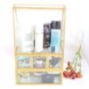 gold clear box case with drawer storage brush cosmetic holder organizer makeup 3