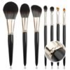 Novelty Personalised Wholesale Tapered Fur Nylon Rose Gold Own Brand Glitter Professional Private Label Make Up Brush 3