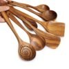 teak wood cooking spoon set kitchen accessories wooden utensil set 3