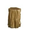 Mayco Accent Furniture Tree Trunk Naturalist Elegant Gold Silver Tree Stump Accent Coffee Side Table 3