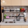 85cm Kitchen Shelf Drying Drainer Stand Over Sink Holder Dish Draining Rack 3