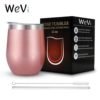 WeVi 8oz 12oz Stainless Steel Sippy Reusable Coffee Cup With Straw and Brush 3