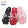 Latest Lady Flat Slide Sandal Custom Logo Transparent Woman Slipper 3