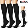 wholesale custom design 20-30mmhg plain colors football medical knee high running cycling sport compression socks for mens 3