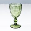 Cheap drinking colored glass goblets thick green glass wine beer crystal champagne goblet cup for wedding 3