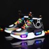 2020 New Trands Rechargeable Battery LED Light Children Casual Sneaker Shoes for Kids 3