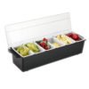 Wholesale 6pc Plastic Compartment Condiment Holder Chilled Spice Six Containers Seasoning Box 3