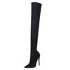 125-2 Stylish sequined stretch fabric sexy nightclub look slim pointed above the knee with high-heeled thigh-high boots 3