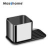 Masthome kitchen metal sink caddy organizer dish and soap dispenser over the sink caddy display rack caddy with sponge holder 3