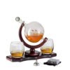 Mouth blown globe whiskey decanter USA market hot sale whiskey decanter with stones 3