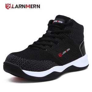 LARNMERN Men's Safety Shoes Steel Toe Breathable Lightweight Work Shoes Construction Protective Boots 2