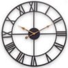 60cm Oversize Non-Ticking Vintage Distressed Art Decor Roman Metal Wall Clock 3