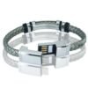 Custom Logo Wholesale Bracelets Phone Cable Charging Charger USB Leather Bracelet 3