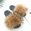 Specially designed fur slipper socks fur sandals raccoon fur slides 3