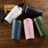 2020 Amazon 380ml 510ml personalized travel tumble double Wall reusable water drink stainless steel coffee mug cups with lid 3