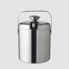 Factory Direct 1.3L small double wall insulated metal ice barrel cooler stainless steel wine champagne beer ice buckets with lid 3
