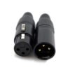 High Quality Audio Microphone Adapter XLR 3 Pin Male to Female Connectors 3