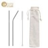 wholesale eco friendly straw reusable metal drinking straw set food grade stainless steel straws with customized logo 3