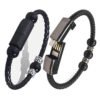 Portable USB Bead Bracelet cell phone lighting type-C Micro charging data magnetic leather cable 3