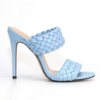 New fashion OEM/ODM PU slipper weave blue Women sandal in stock 3