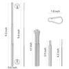 Reusable portable foldable metal straw collapsible retractable stainless steel telescopic drinking bar straw 3